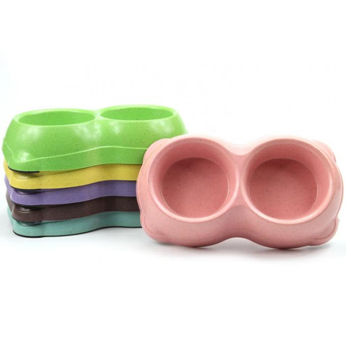 En iyi fiyata dayanıklı &ccedil;ifte bambu taşınabilir k&ouml;pek ve kedi yemeği kase 0