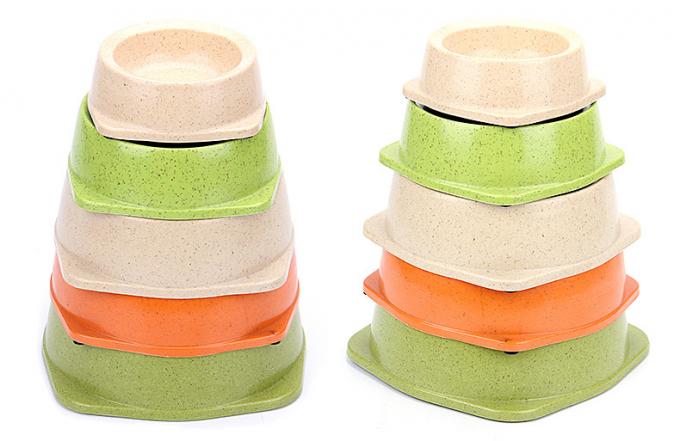 Evcil hayvan malzemeleri Eco Bambu Fiber Yuvarlak Köpek kase üreticisi 2