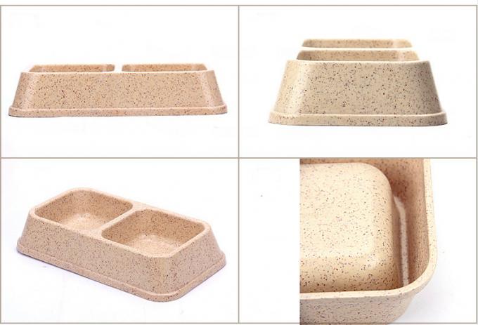 Çifte ve Renkli Bambu Sublimasyon Büyük veya Büyük Köpek Evcil Hayvanları Yiyecek ve Su Kasesi 2