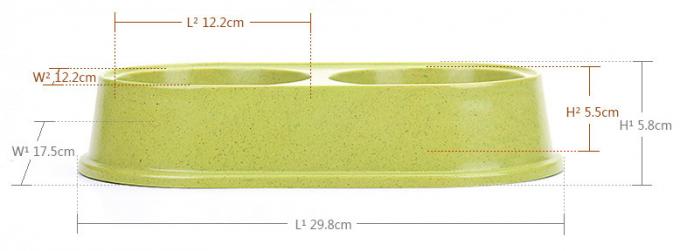 Çifte ve Renkli Bambu Sublimasyon Büyük veya Büyük Köpek Evcil Hayvanları Yiyecek ve Su Kasesi 3