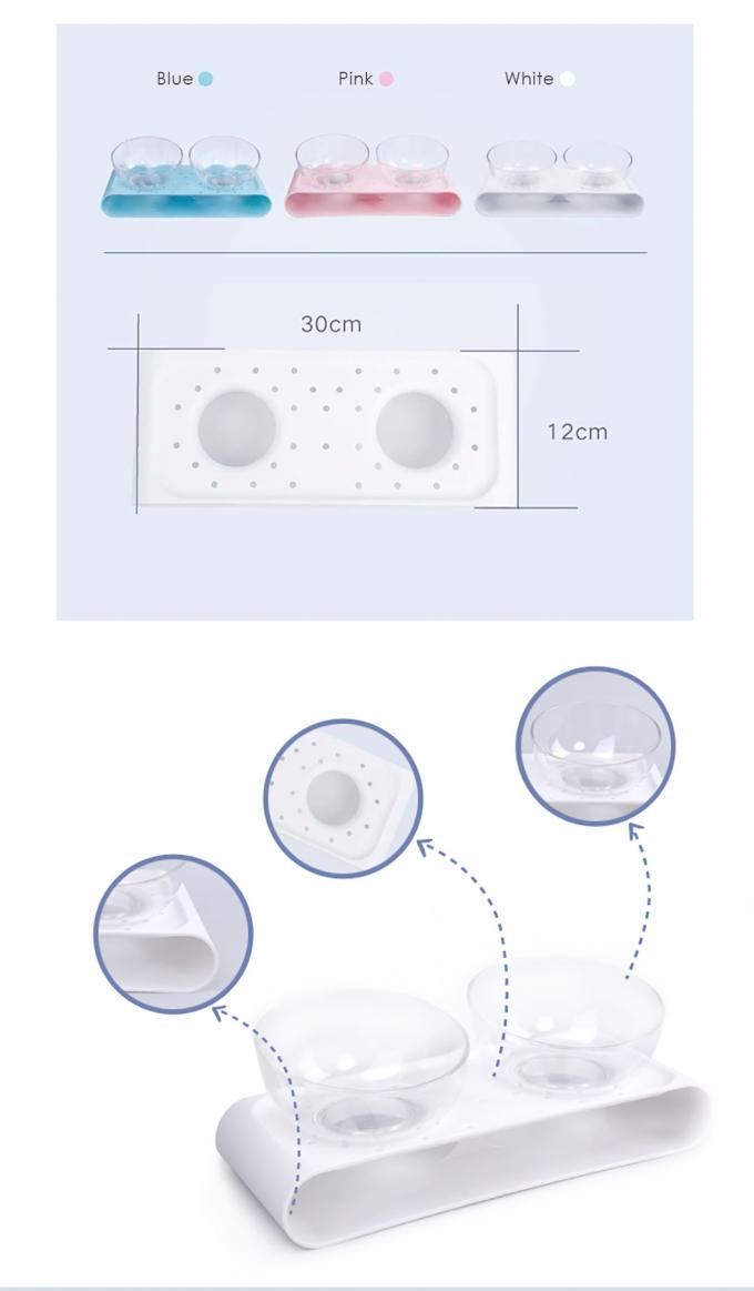 Çift veya iki katlı evcil hayvan ve kedi ve köpek yemeği kasesi 4