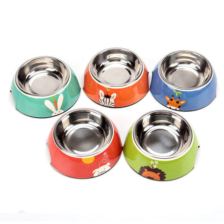 180ml Dört Renkli Paslanmaz Çelik Köpek Kasesi