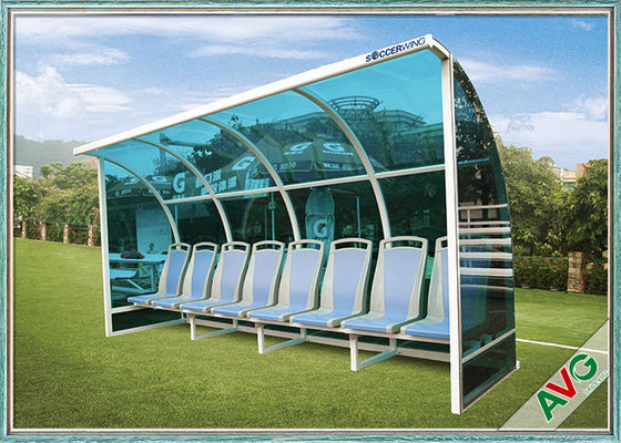 Hava koşullarına dayanıklı Futbol Alanı Ekipmanı Hareketlilik Alüminyum Futbol Koç Koltuğu