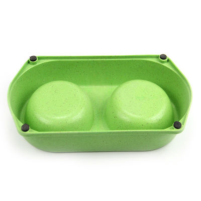 Profesyonel yapımı renkli çekici bambu evcil hayvan besleyici kase