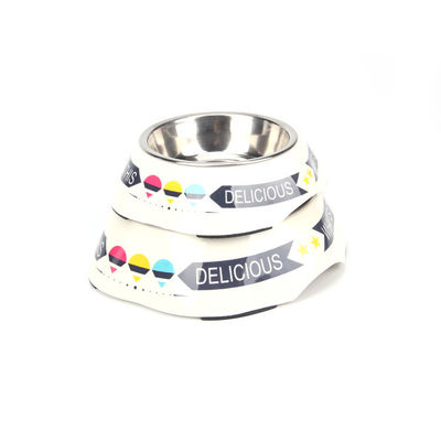 Toptan melamine ve paslanmaz çelik evcil hayvan köpek kavanozu