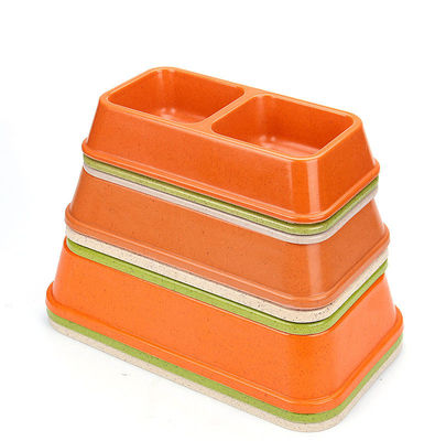 Çifte ve Renkli Bambu Sublimasyon Büyük veya Büyük Köpek Evcil Hayvanları Yiyecek ve Su Kasesi